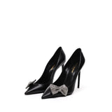 Saint Laurent Zoe Bow Leather Heels