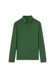 Loro Piana green long-sleeve polo shirt