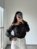 Mirae black lace Top