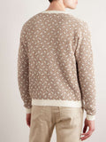 New Loro Piana Jacquard-knit linen sweater