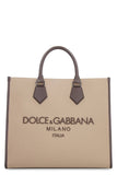 Dolce & Gabbana Canvas Edge Shopper with Embroidered Logo