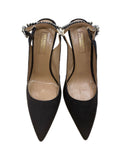 Aquazzura black and crystal heels