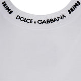 DOLCE&GABBANA x SKIMS white cotton jersey long sleeve t-shirt