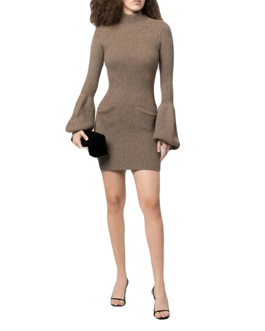 Alexander Wang mock neck knitted wool dress