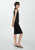 Mango pencil skirt with Rome-knit opening