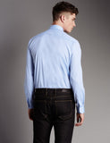 New Autograph blue pure cotton tailored fit shirt