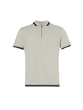 Emporio Armani beige zip-up polo shirt