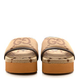 GUCCI Monogram Jumbo GG Nappa Samoa Plattorm 40mm Slide Sandals