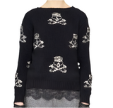 Ermanno Scervino black jumper with skulls