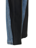 Mugler Contrast denim & jersey skinny jeans