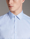 New Autograph blue pure cotton tailored fit shirt