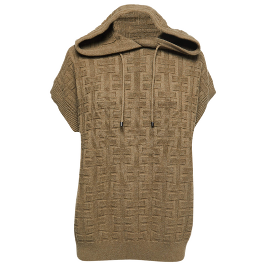 Hermes brown knit hoodie