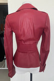 Elie Saab red leather jacket