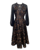 Marchesa Notte black lace Dress