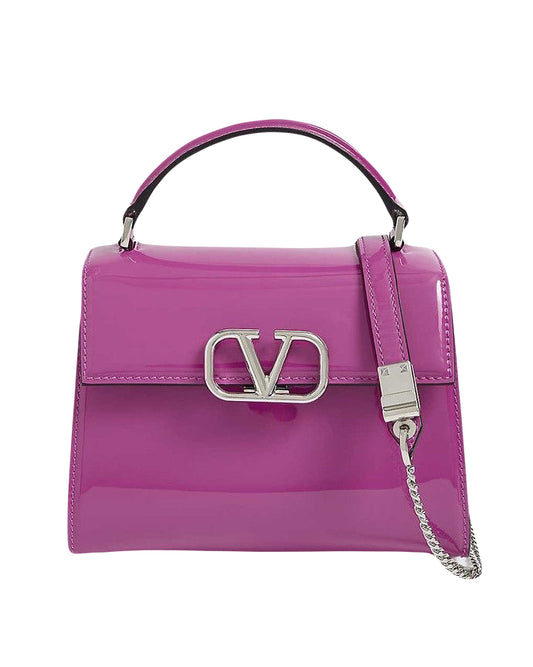 Valentino vlogo patent top handle bag