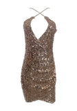 CBR rose gold sequin dress