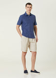 Brunello Cucinelli blue polo shirt