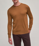 Zegna brown cashseta long-sleeve top