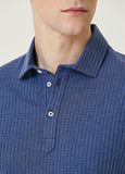 Brunello Cucinelli blue polo shirt