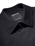 Zegna Trofeo elements black trench coat