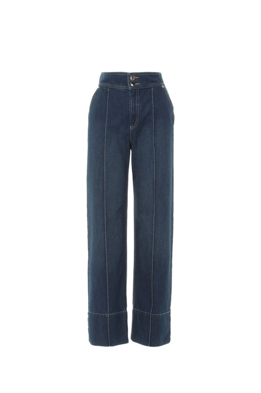 GIZIA Wide Leg Denim Trousers