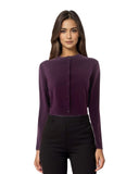 Alaia purple cropped cardigan