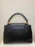 Louis Vuitton Black Leather Capucines MM Bag