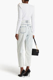 Balmain white Pointelle-knit sweater