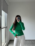 Munai green turtle neck sweater