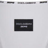 DOLCE&GABBANA x SKIMS white cotton jersey boxer shorts