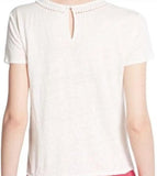 Alice + Olivia White Beaded Top