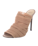 Alevi Milano nude beige ruched mash mules