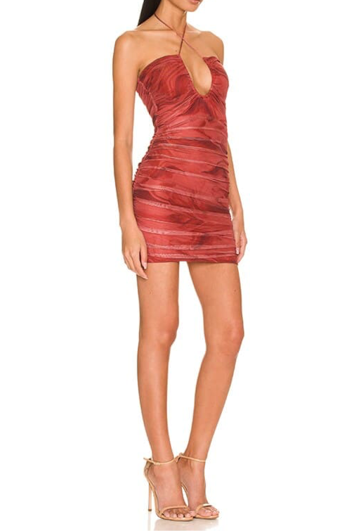 Superdown Chelsey ruched mini dress