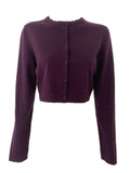 Alaia purple cropped cardigan