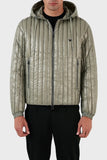 Emporio Armani Rib Quilted Hooded Down Jacket