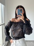 Mirae black lace Top