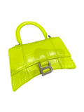 Like New Balenciaga Hourglass XS top Handle Neon Lime Bag