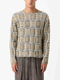 Giorgio Armani geometric-jacquard crewneck sweater