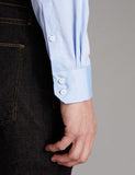 New Autograph blue pure cotton tailored fit shirt