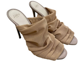 Alevi Milano nude beige ruched mash mules
