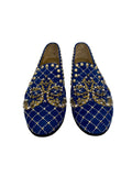 Giuseppe Zanotti blue suede studded loafers