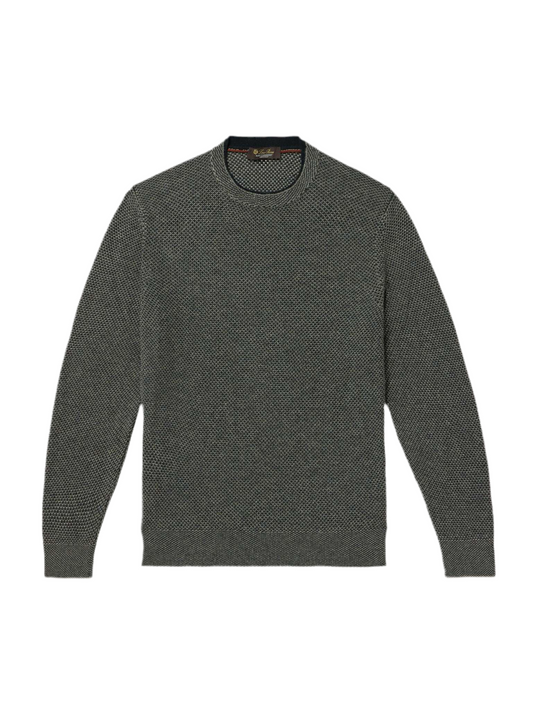 Loro Piana varallo honeycomb-knit baby cashmere sweater