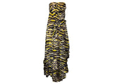 Missoni Yellow And Black Tiger Print Silk Strapless Tansy Midi Dress