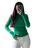 Munai green turtle neck sweater