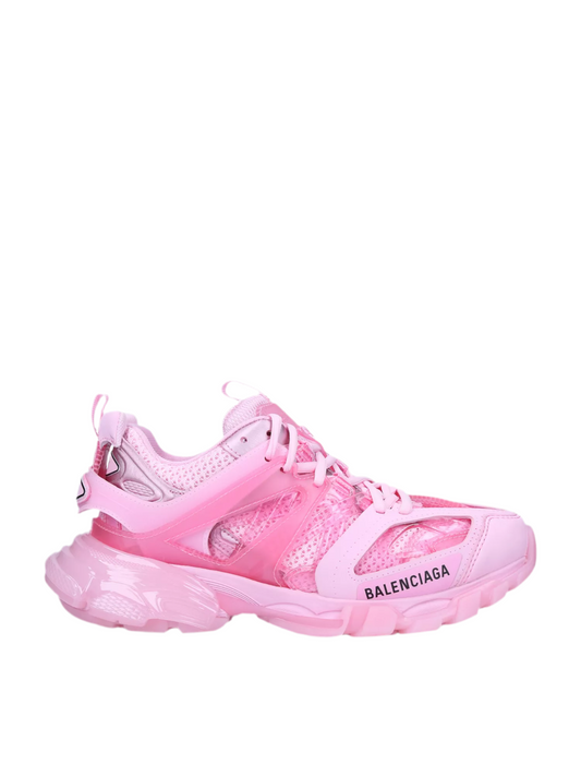 Balenciaga Pink Clear Sole Track Sneakers