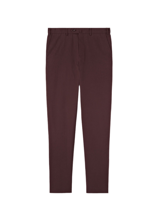 Loro Piana Carlo burgundy trousers