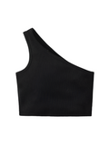 SHEIN black one shoulder cropped top