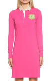 Ralph Lauren pink jersey polo long-sleeve dress