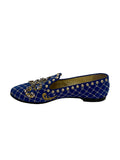 Giuseppe Zanotti blue suede studded loafers