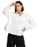 Aere white linen top